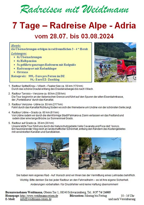 04.09.2024 – 08.09.2024 "5 Tage Radreise am Wilden Kaiser „Auf den Spuren des Bergdoktors“
